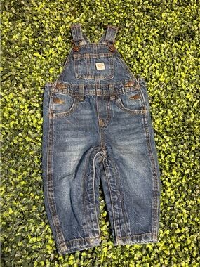 Vintage Old Navy Workeear Kids Denim Overalls - Blue